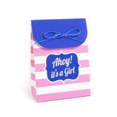 pink nautical stripes bag