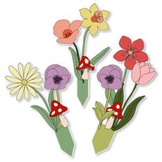 flower cupcake toppers