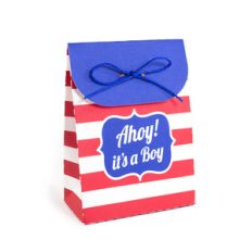 red nautical stripes bag