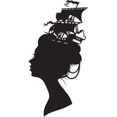 vintage woman profile