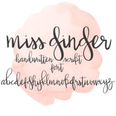miss ginger font