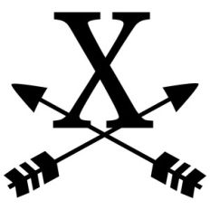 cross arrow monogram x