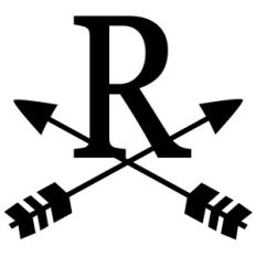 cross arrow monogram r