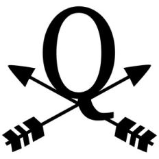 cross arrow monogram q