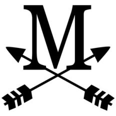 cross arrow monogram m
