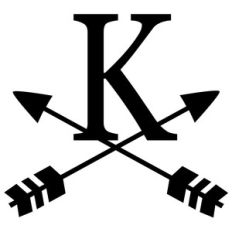 cross arrow monogram k