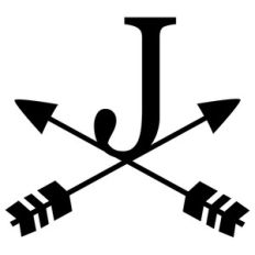 cross arrow monogram j