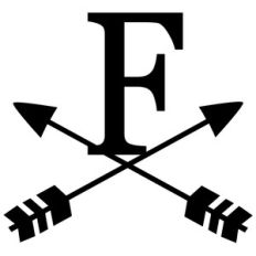 cross arrow monogram f