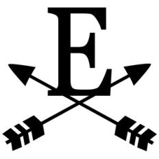 cross arrow monogram e