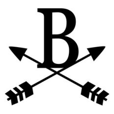 cross arrow monogram b