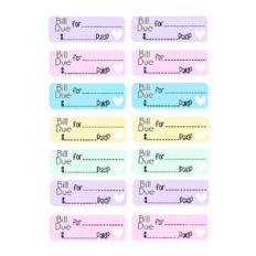 bills due stickers