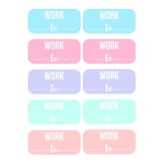 work hours stickers