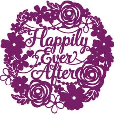 happily ever after wedding wreath