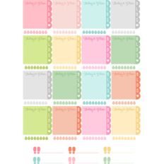 fitness and food planner stickers