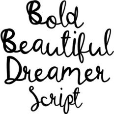 bold beautiful dreamer font