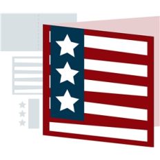 usa flag card