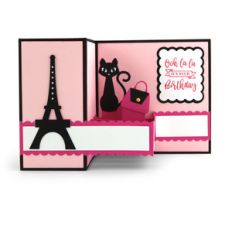 pop up box card eiffel tower birthday