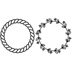 circle monogram frame