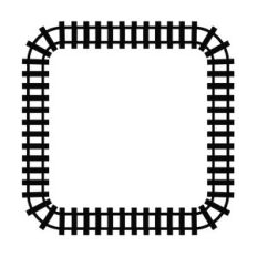 square train track frame