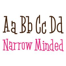 narrow minded font