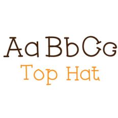 top hat font