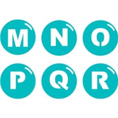 bubble letters m-r