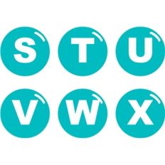 bubble letters s-x