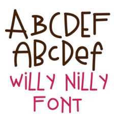 willy nilly font