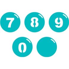 bubble numbers 7-0