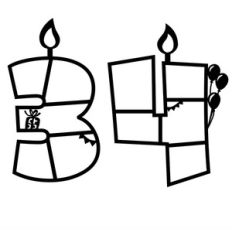 birthday photo frames (numbers 3-4)