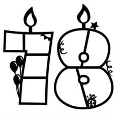 birthday photo frames (numbers 7-8)