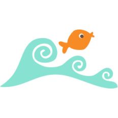 fish and wave