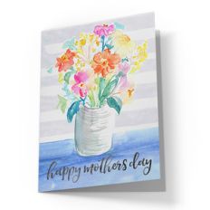 mothers day card with flowers