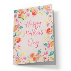 happy mothers day card with flowers