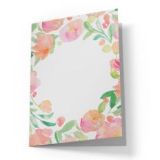 cute blank watercolor flower card