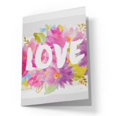 cute love card with flowers