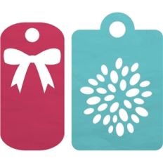 flower bow tag set