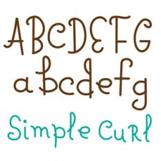 simple curl font