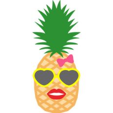 happy pineapple girl