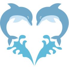 heart dolphins