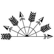 arrow half circle