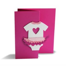 baby girl accordion card