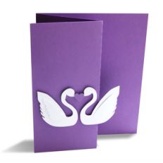 swans accordion card