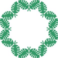 leaves circle frame
