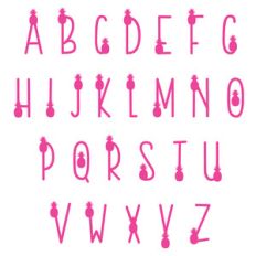pineapple letters set