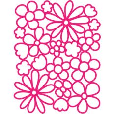 stencil flower garden