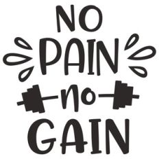 no pain no gain