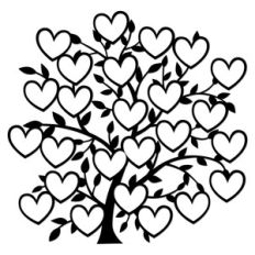 25 heart family tree