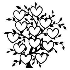 12 heart family tree
