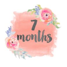 7 months onesie sticker